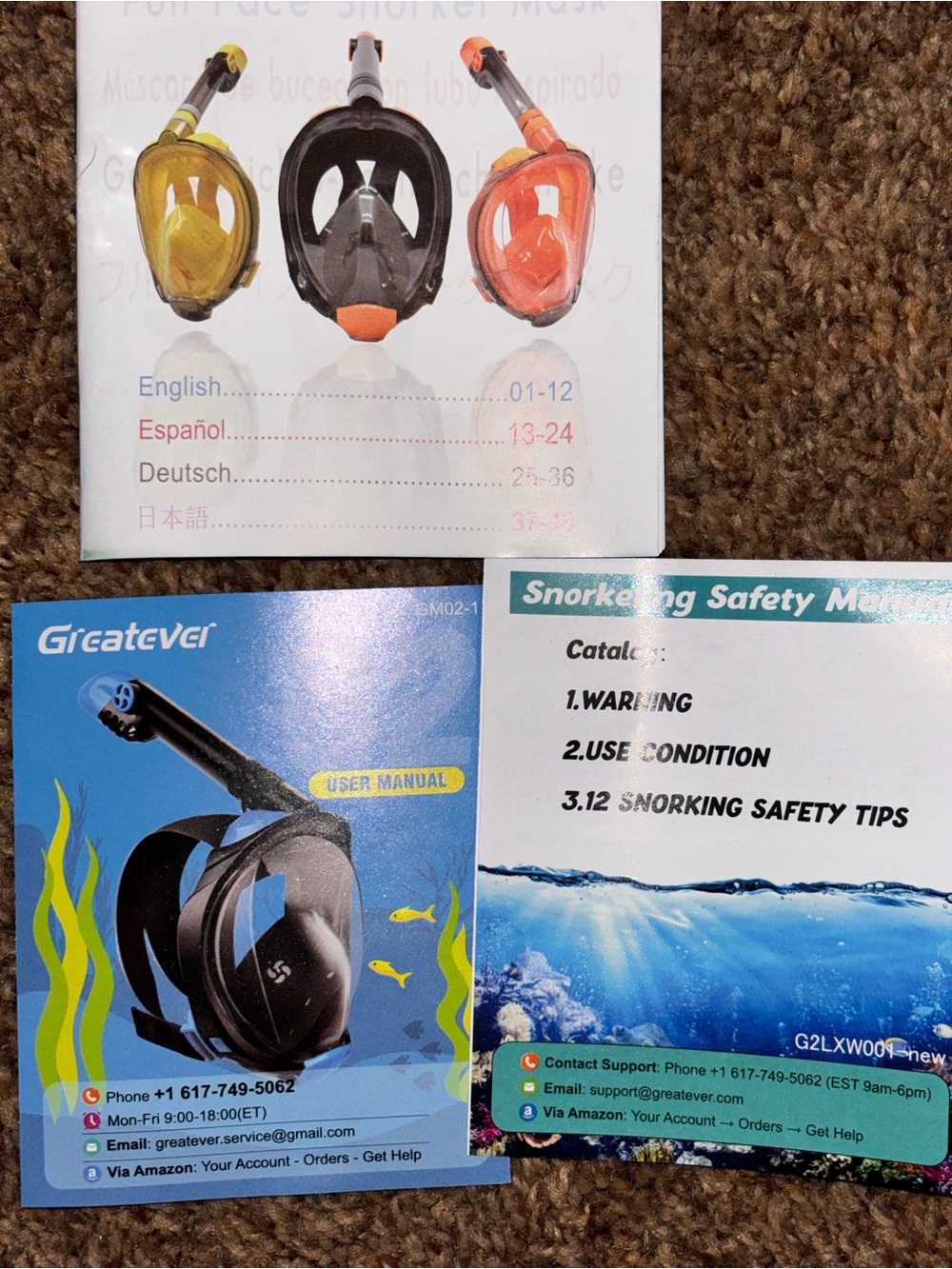 Full-Face Snorkel Mask in Black never used size L/XL , anti fog , anti